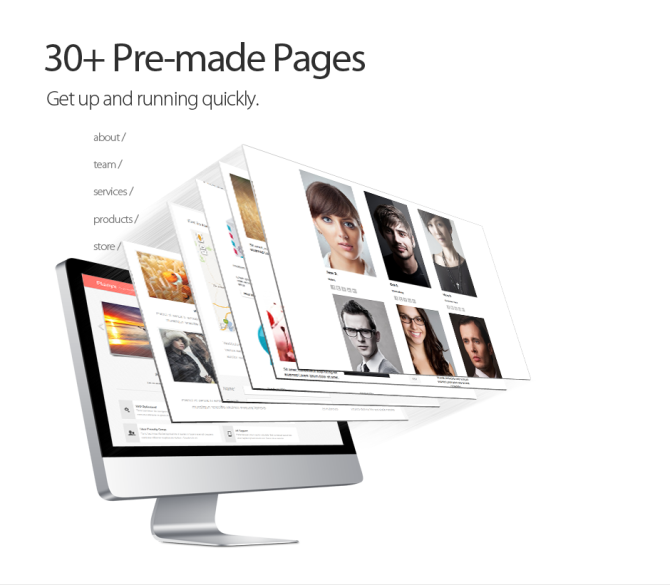 30+ Pre-made Website Template Pages