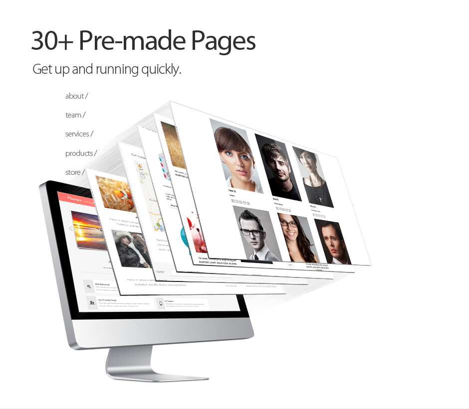 30+ Pre-made Website Template Pages